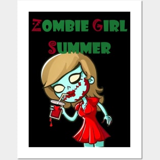 Zombie Girl Summer Posters and Art